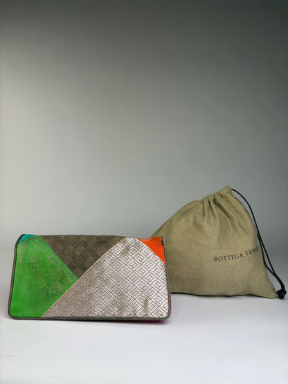 Vintage Bottega Veneta Flap Wallet Multicolour Leather