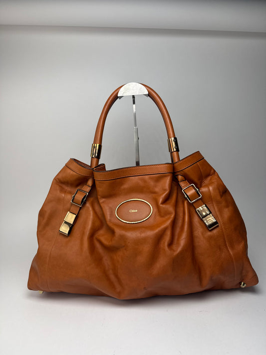 Sac en cuir vintage Chloé orange marron