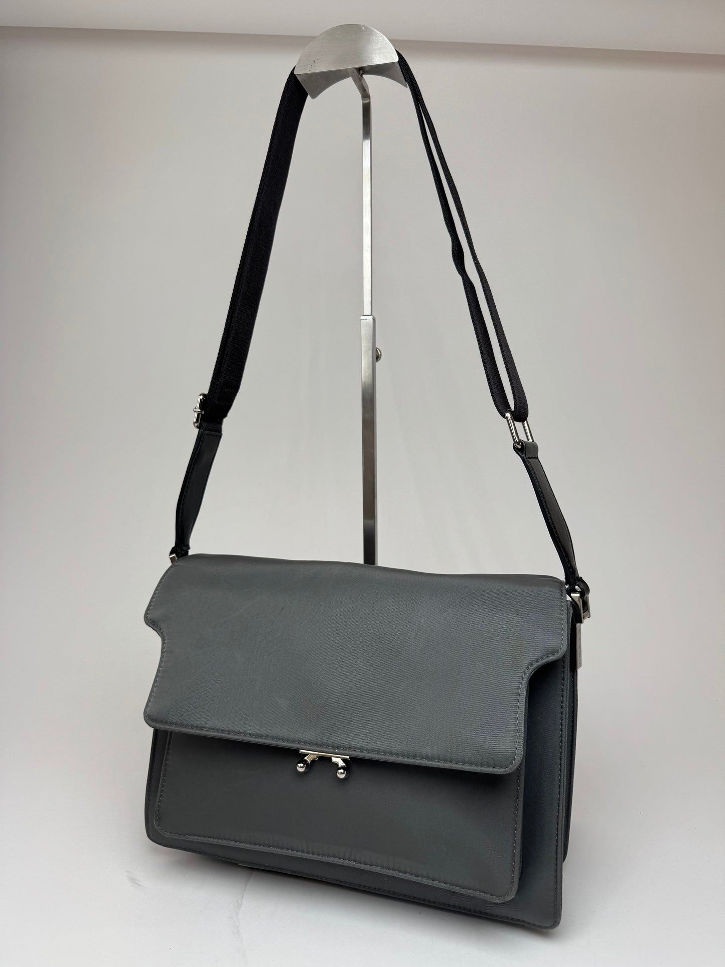 Vintage Marni 2way Trunk Bag Grey Black