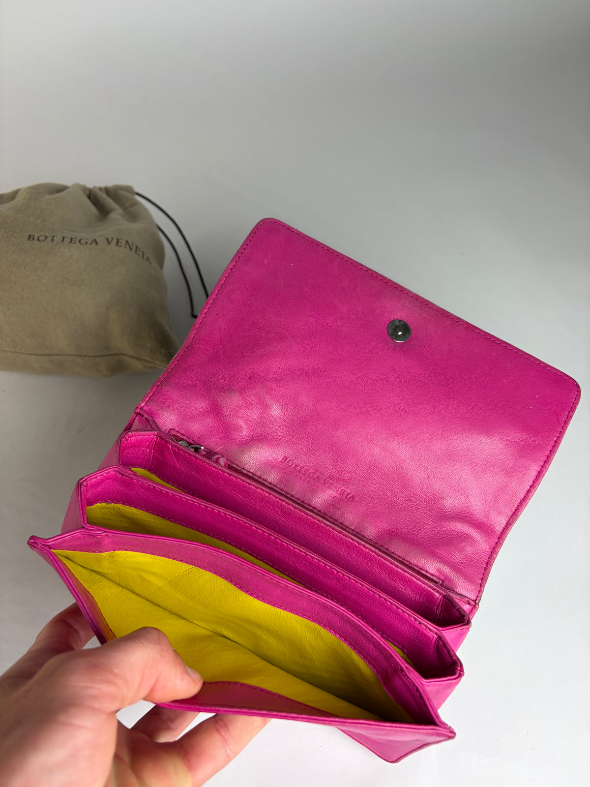 Vintage Bottega Veneta Flap Wallet Multicolour Leather