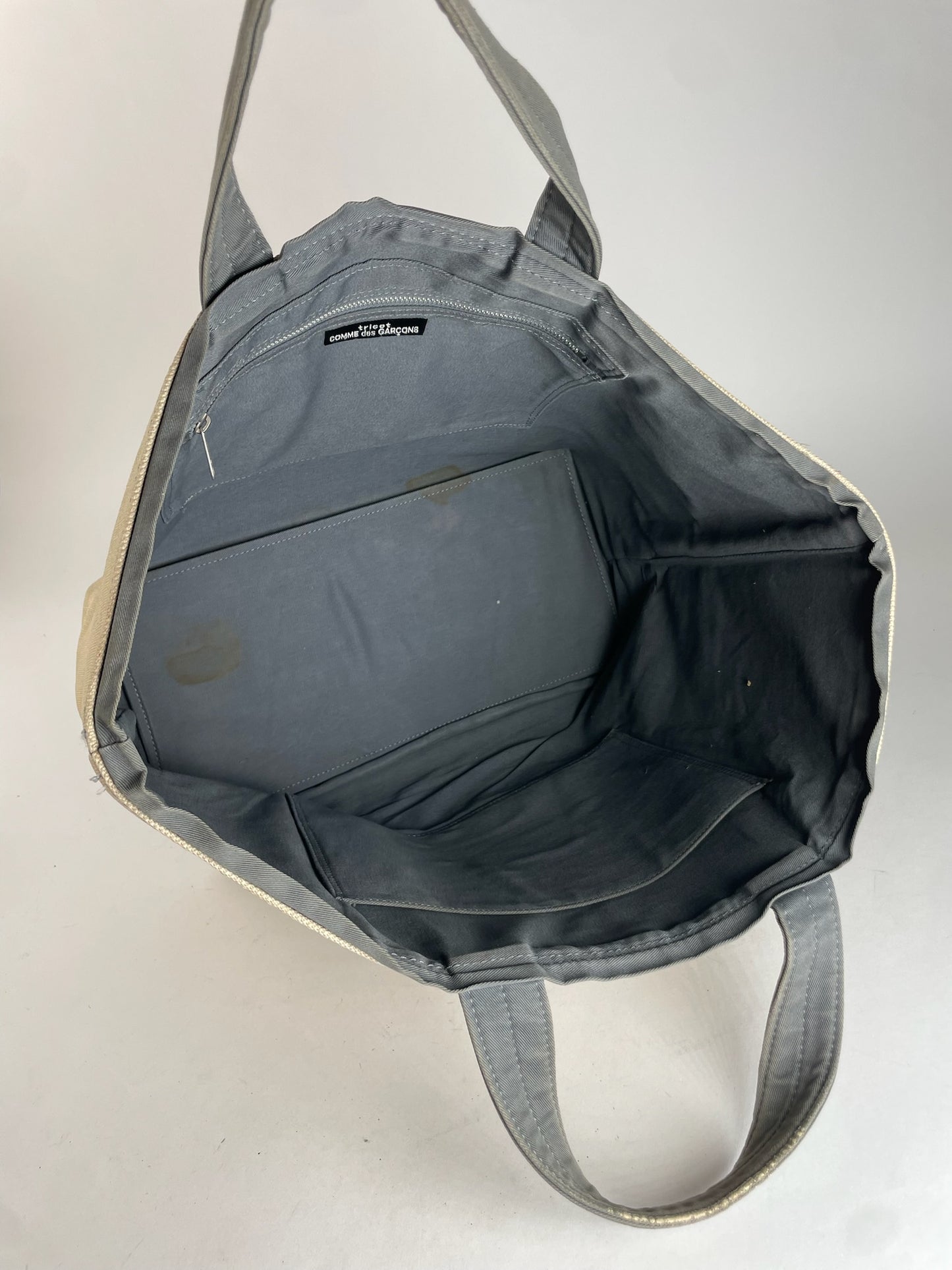 Vintage Comme Des Garçons Tote Bag Black Beige