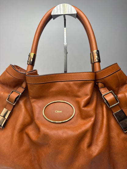 Sac en cuir vintage Chloé orange marron