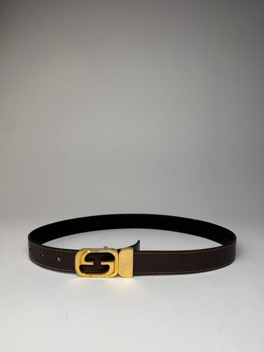Vintage Gucci Leather Belt Brown