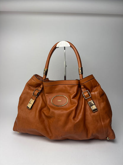 Sac en cuir vintage Chloé orange marron