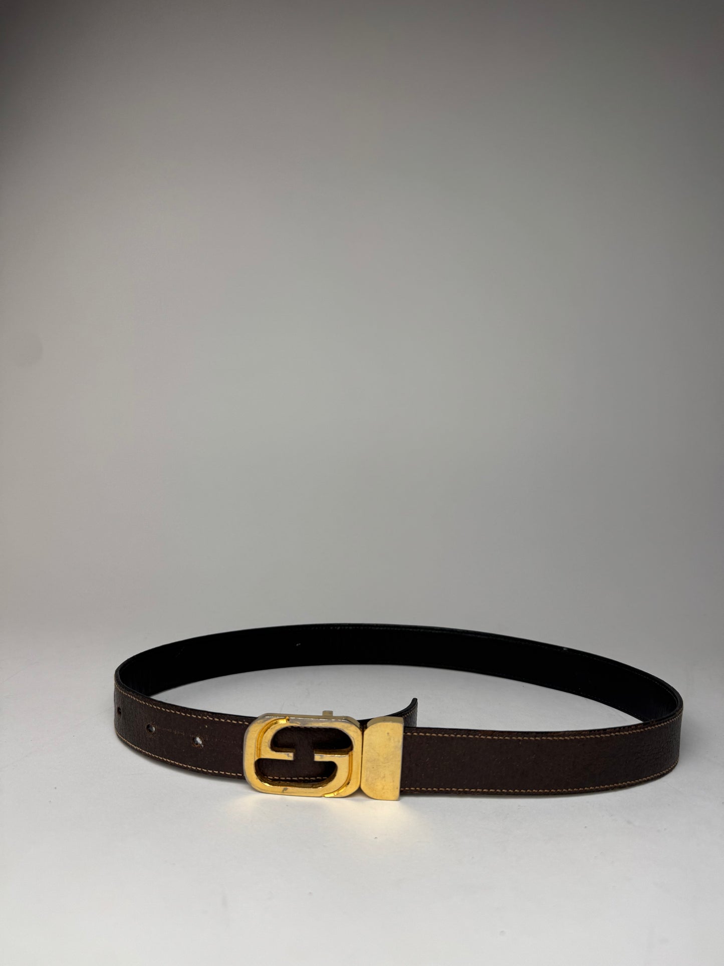 Vintage Gucci Leather Belt Brown