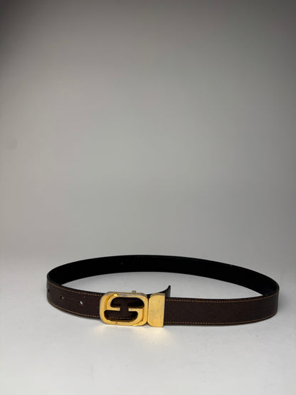 Vintage Gucci Leather Belt Brown
