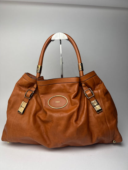 Sac en cuir vintage Chloé orange marron