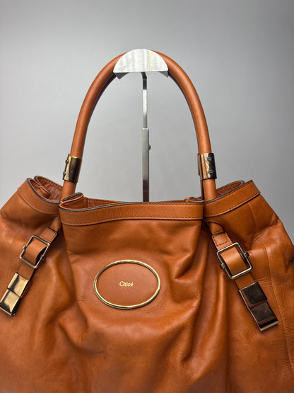 Sac en cuir vintage Chloé orange marron