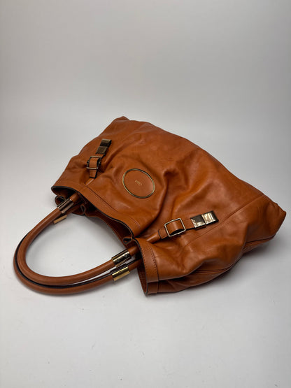 Sac en cuir vintage Chloé orange marron