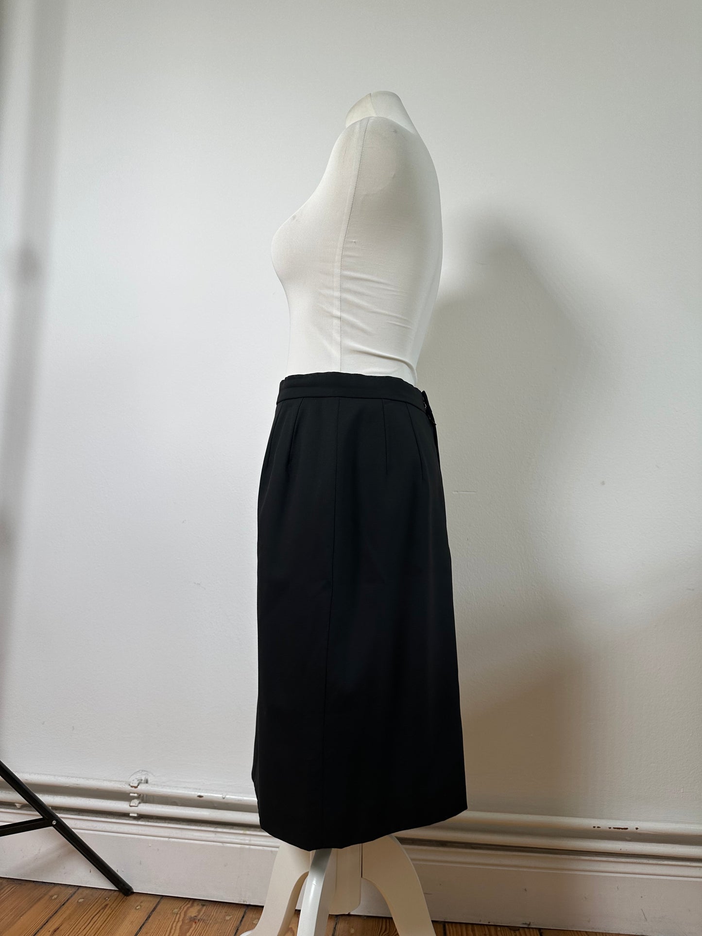 Vintage Chloe Wool Blend Skirt Black L