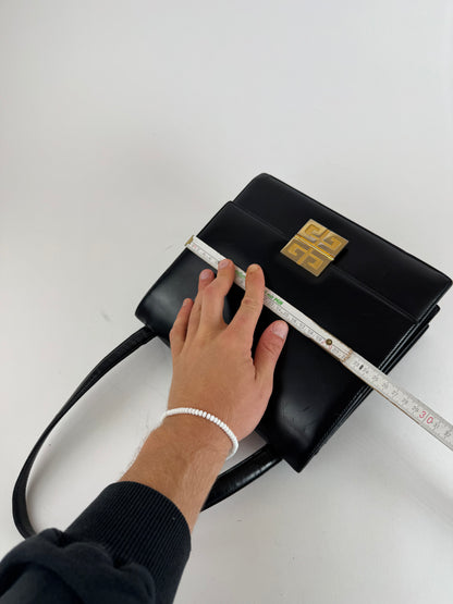 Vintage Givenchy 4G Patent Leather bag black