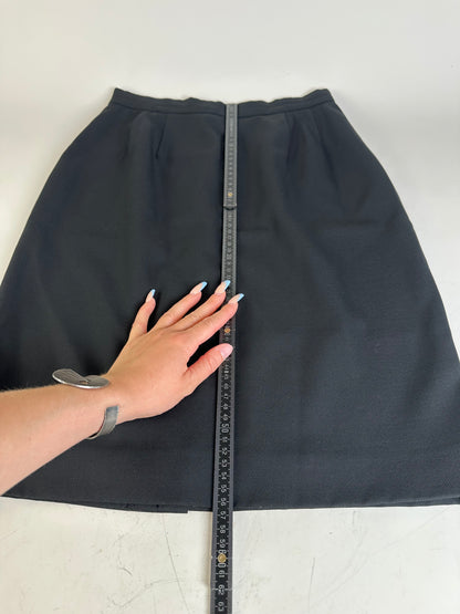 Vintage Chloe Wool Blend Skirt Black L
