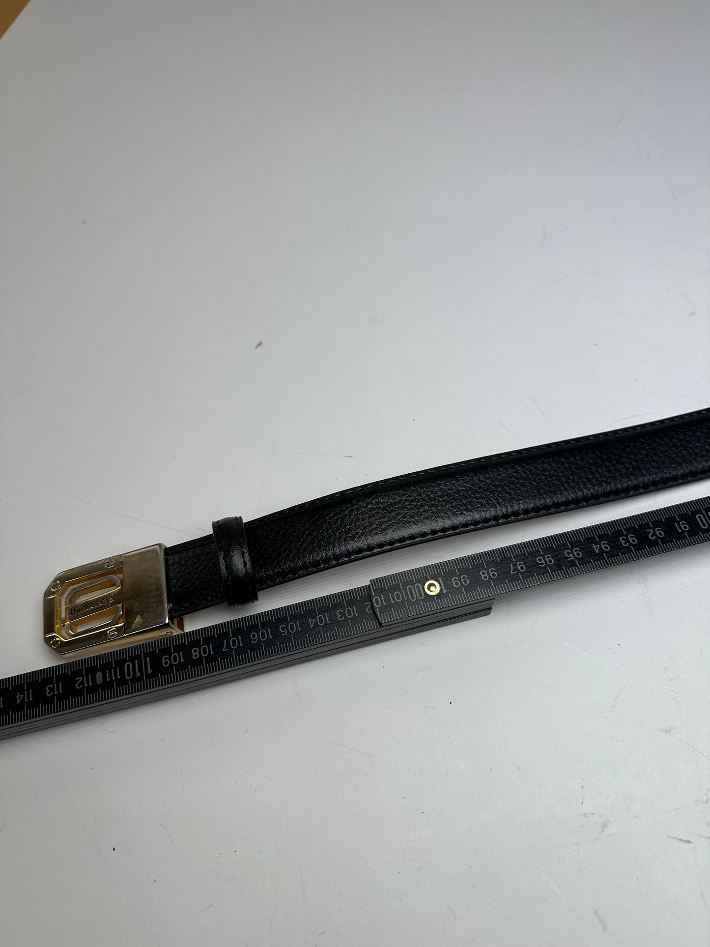 Vintage Burberry Leather Belt Black
