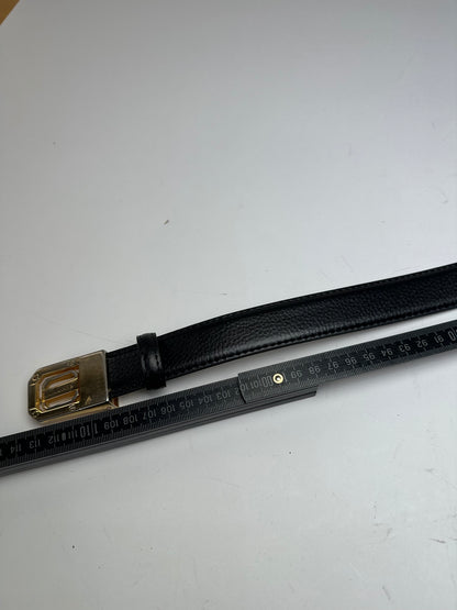 Vintage Burberry Leather Belt Black