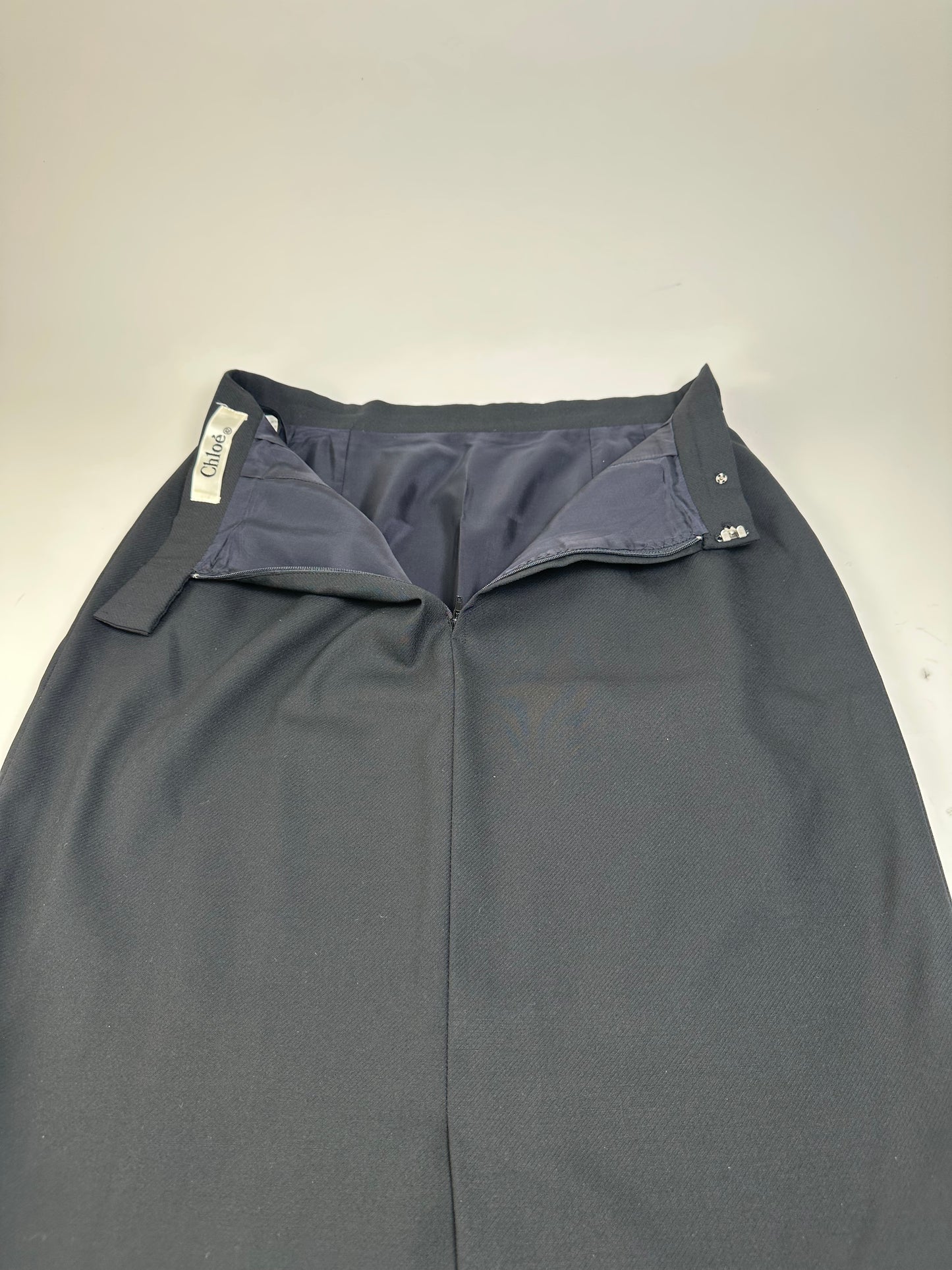 Vintage Chloe Wool Blend Skirt Black L