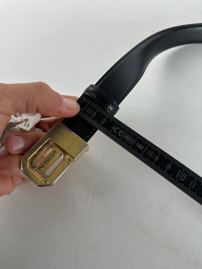 Vintage Burberry Leather Belt Black