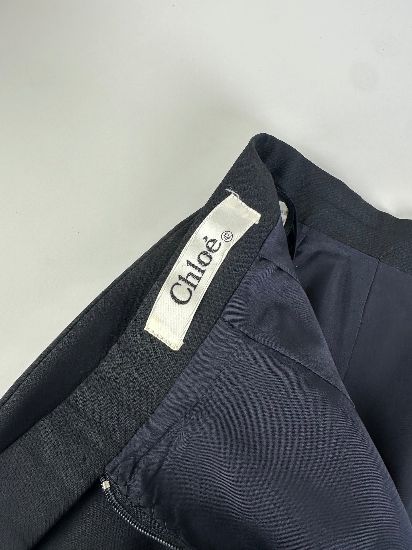 Vintage Chloe Wool Blend Skirt Black L