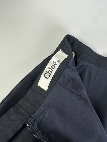 Vintage Chloe Wool Blend Skirt Black L