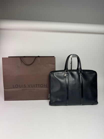 Sac vintage Louis Vuitton EPI en cuir noir