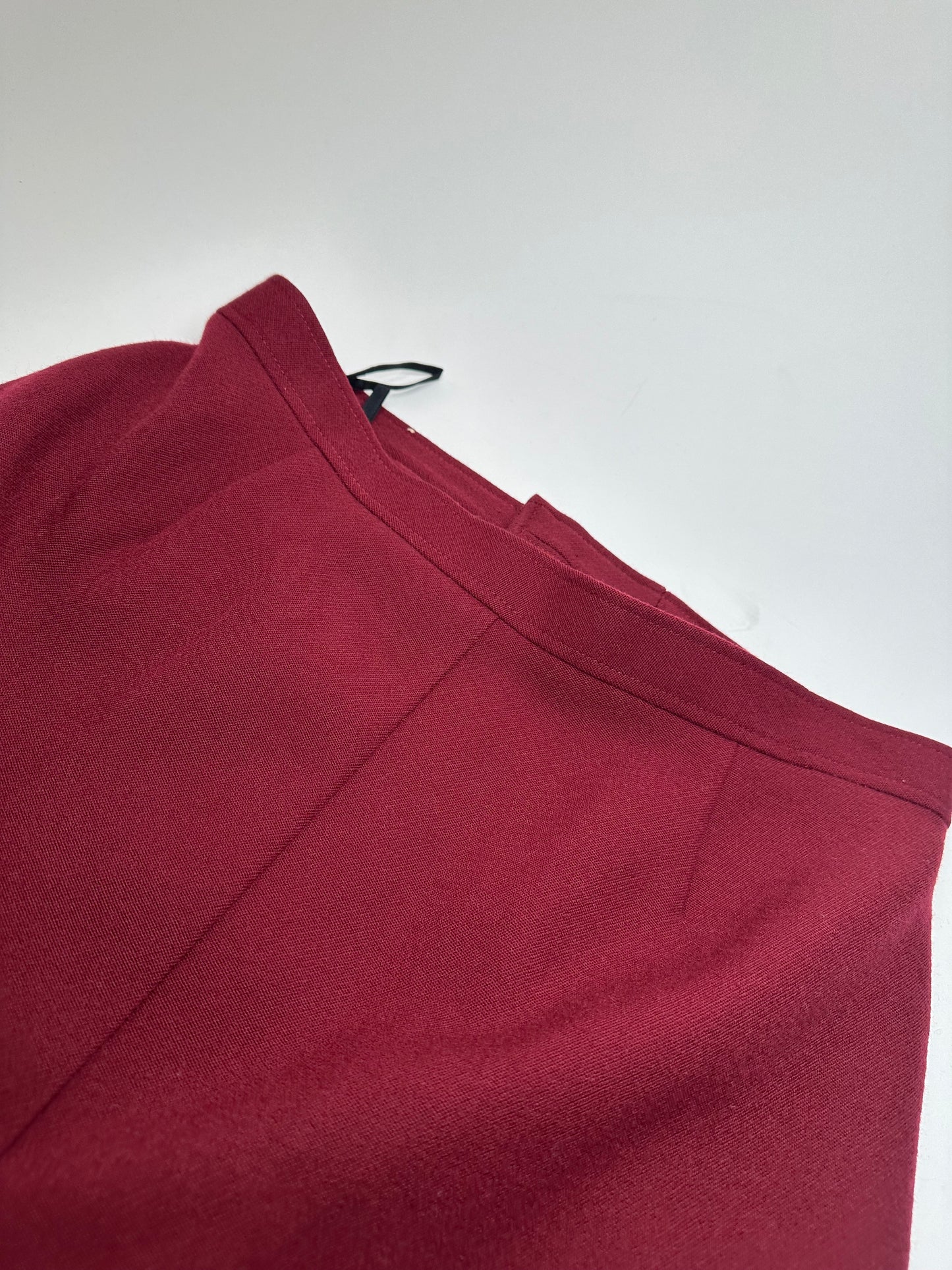 Vintage Chloe Wool Skirt Burgundy FR42