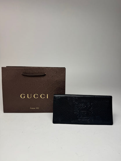 Vintage Paolo Gucci Leather Card Holder / ID holder black