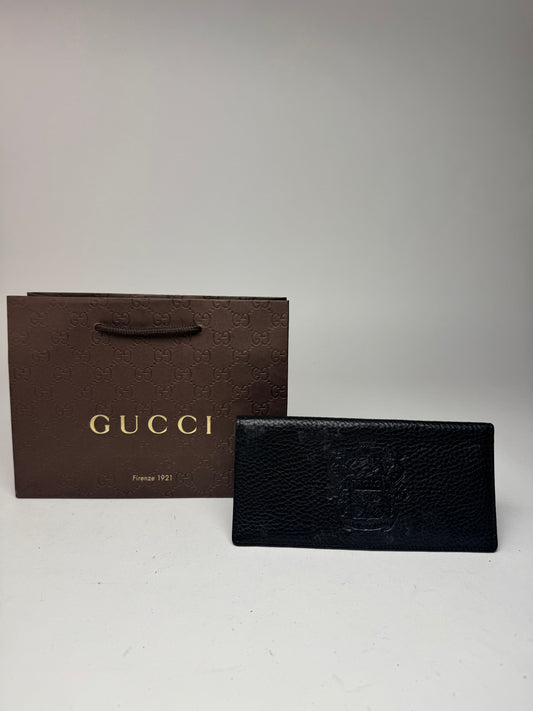 Vintage Paolo Gucci Leather Card Holder / ID holder black