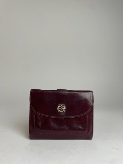 Vintage Loewe Madrid Leather Wallet Purple