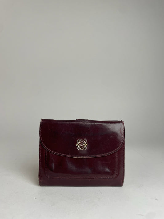 Vintage Loewe Madrid Leather Wallet Purple