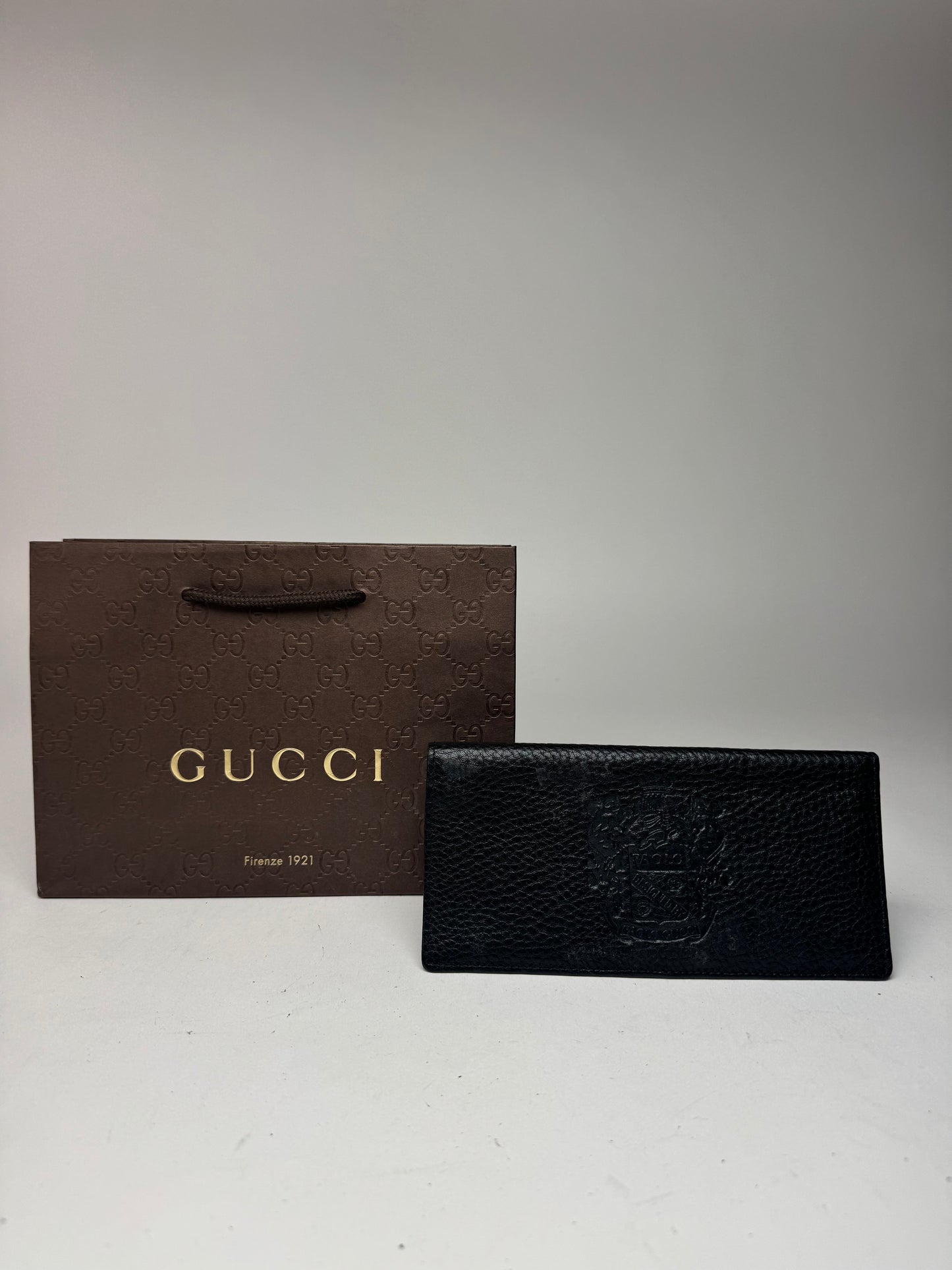 Vintage Paolo Gucci Leather Card Holder / ID holder black