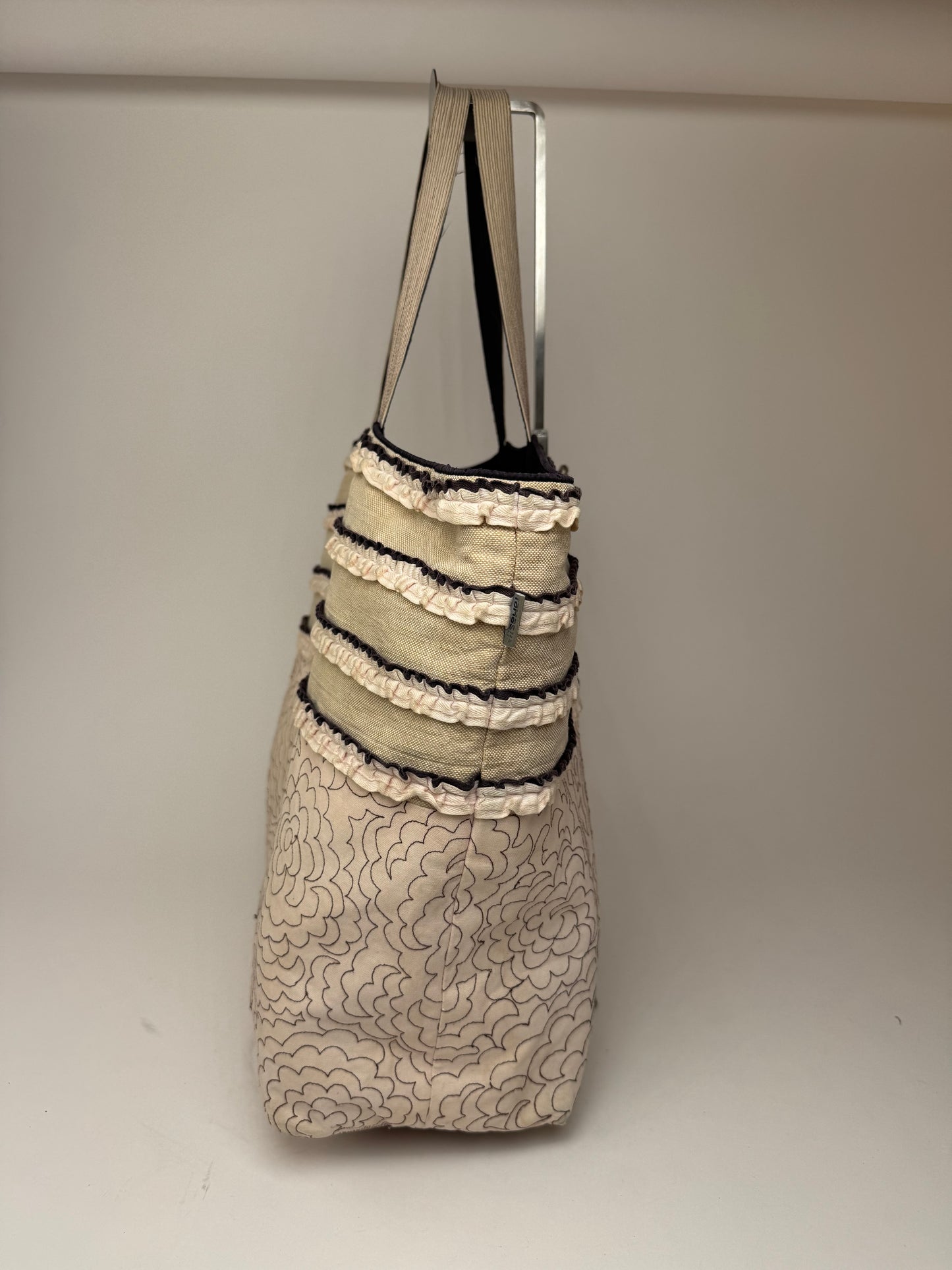 Vintage Tamasha Issey Miyake Cotton Wool Tote bag white beige