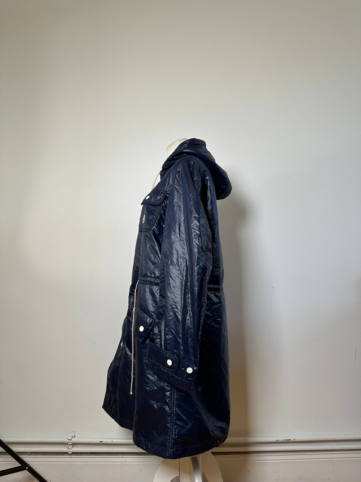 Vintage Courreges Men's Long Rain Jacket Navy L