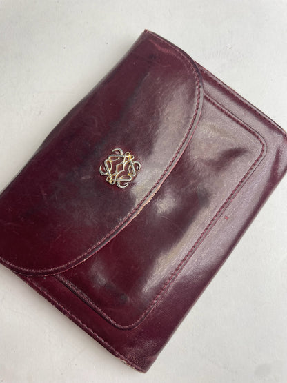 Vintage Loewe Madrid Leather Wallet Purple