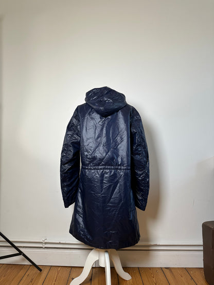 Vintage Courreges Men's Long Rain Jacket Navy L