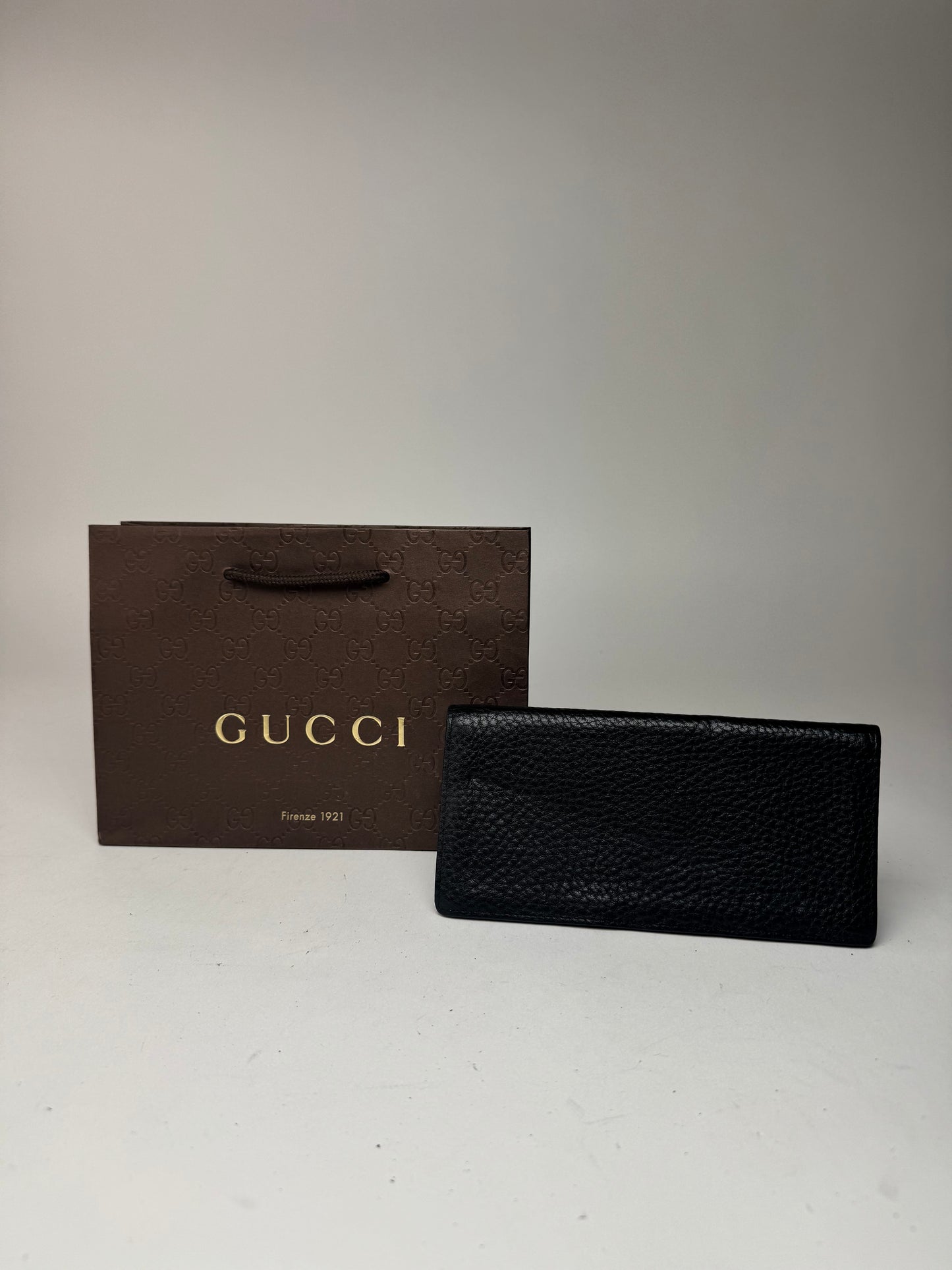 Vintage Paolo Gucci Leather Card Holder / ID holder black