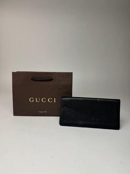 Vintage Paolo Gucci Leather Card Holder / ID holder black