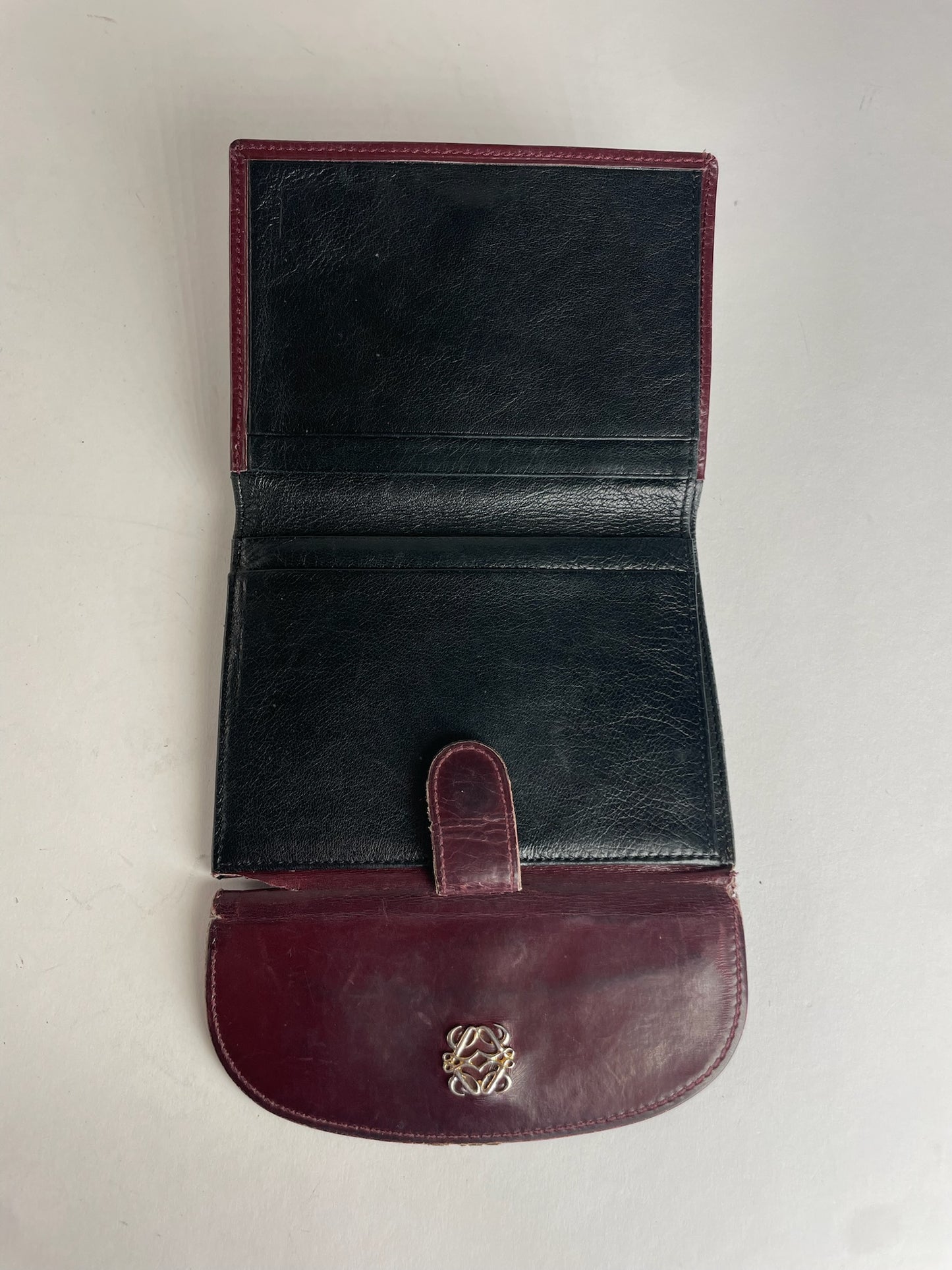 Vintage Loewe Madrid Leather Wallet Purple