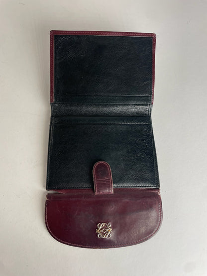Vintage Loewe Madrid Leather Wallet Purple