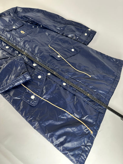 Vintage Courreges Men's Long Rain Jacket Navy L