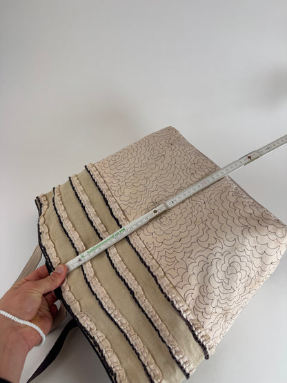 Vintage Tamasha Issey Miyake Cotton Wool Tote bag white beige