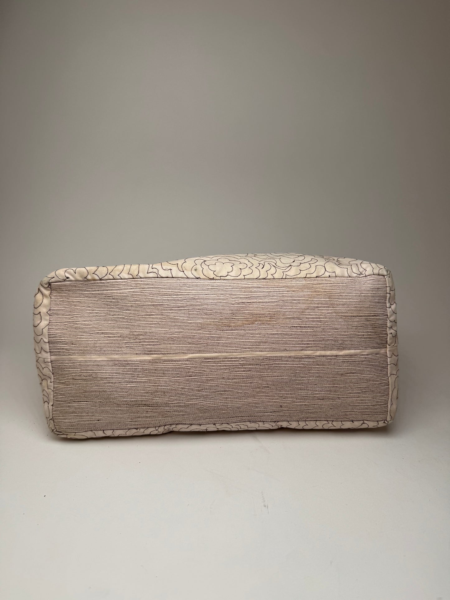 Vintage Tamasha Issey Miyake Cotton Wool Tote bag white beige