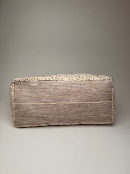 Vintage Tamasha Issey Miyake Cotton Wool Tote bag white beige