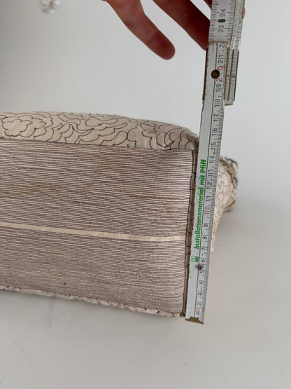 Vintage Tamasha Issey Miyake Cotton Wool Tote bag white beige