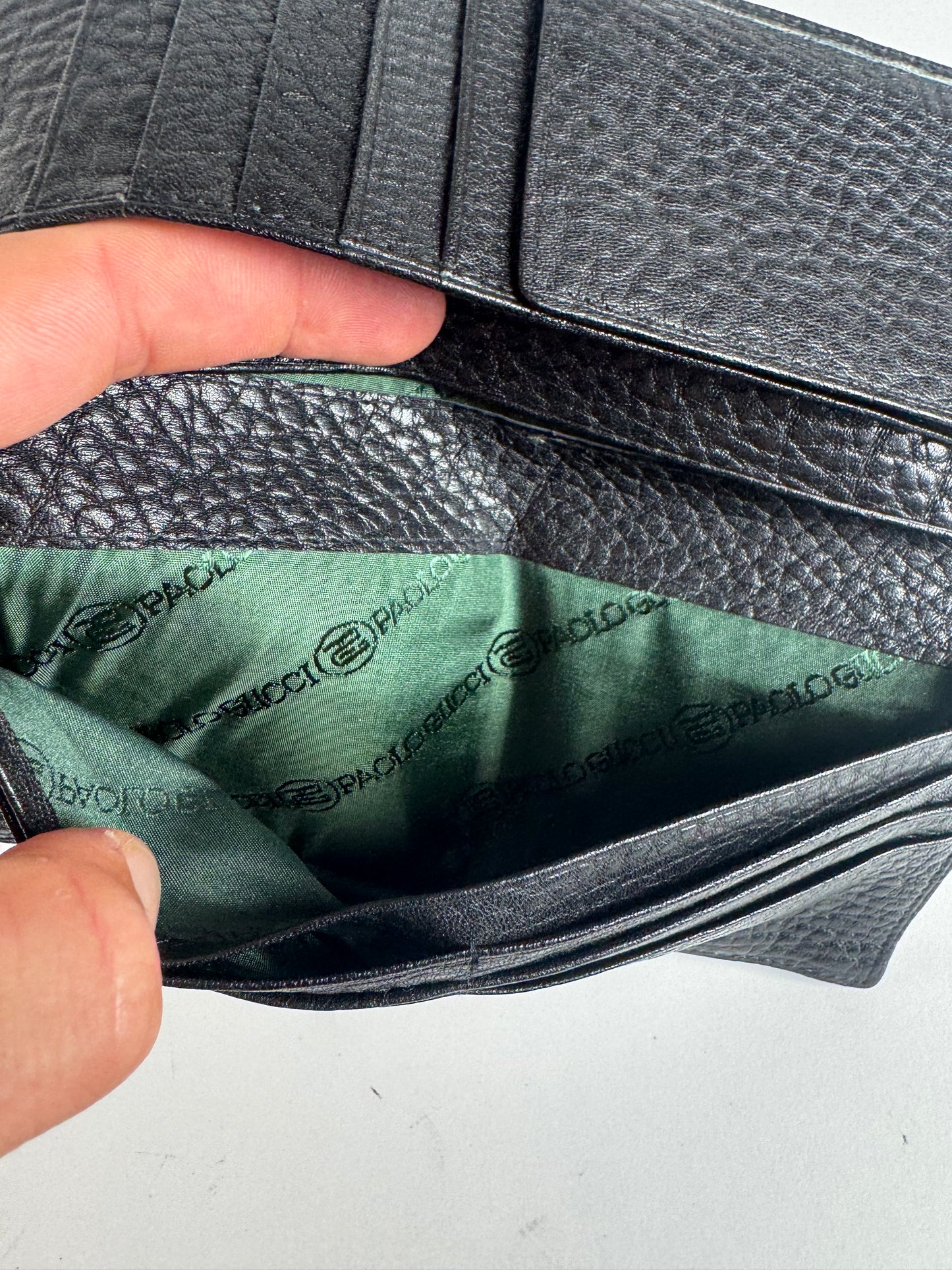 Vintage Paolo Gucci Leather Card Holder / ID holder black