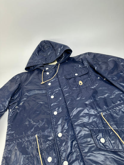 Vintage Courreges Men's Long Rain Jacket Navy L