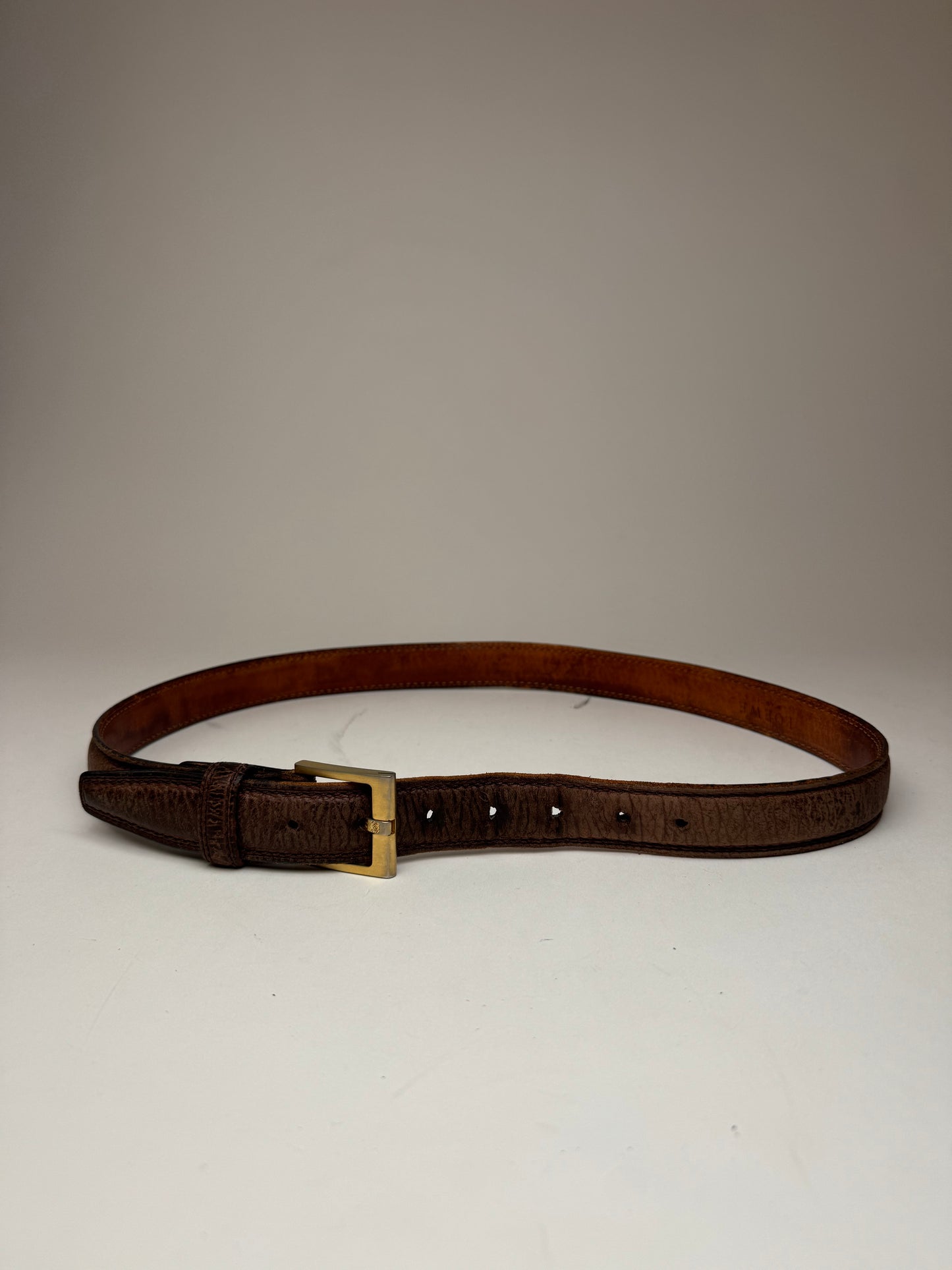 Vintage Loewe Madrid Leather belt brown