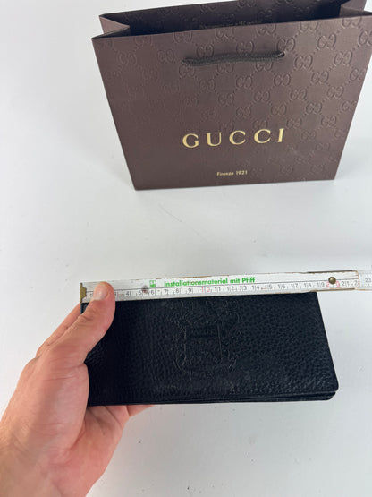 Vintage Paolo Gucci Leather Card Holder / ID holder black
