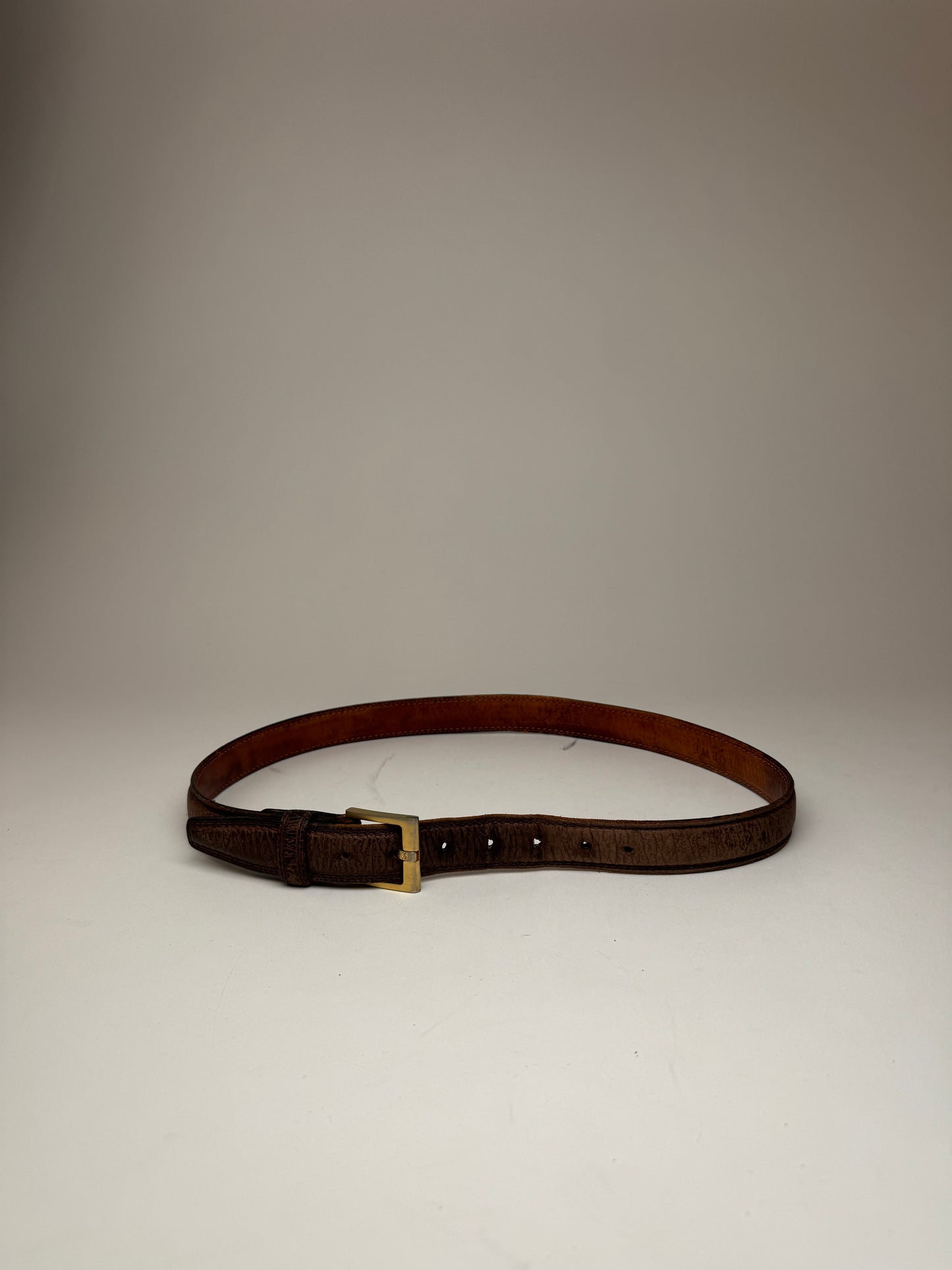 Vintage Loewe Madrid Leather belt brown