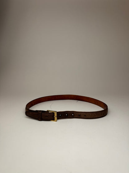 Vintage Loewe Madrid Leather belt brown