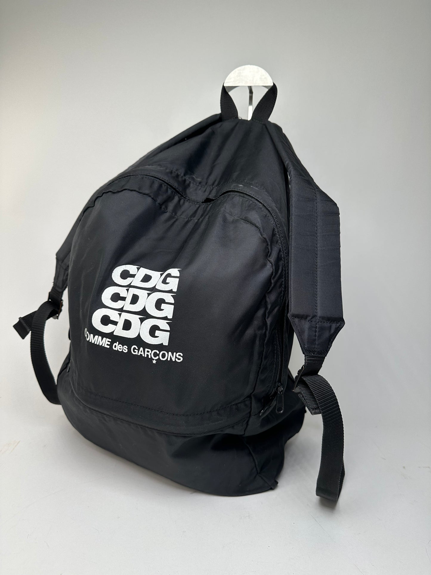 Comme Des Garcons CDG Nylon Backpack Black Triple Logo