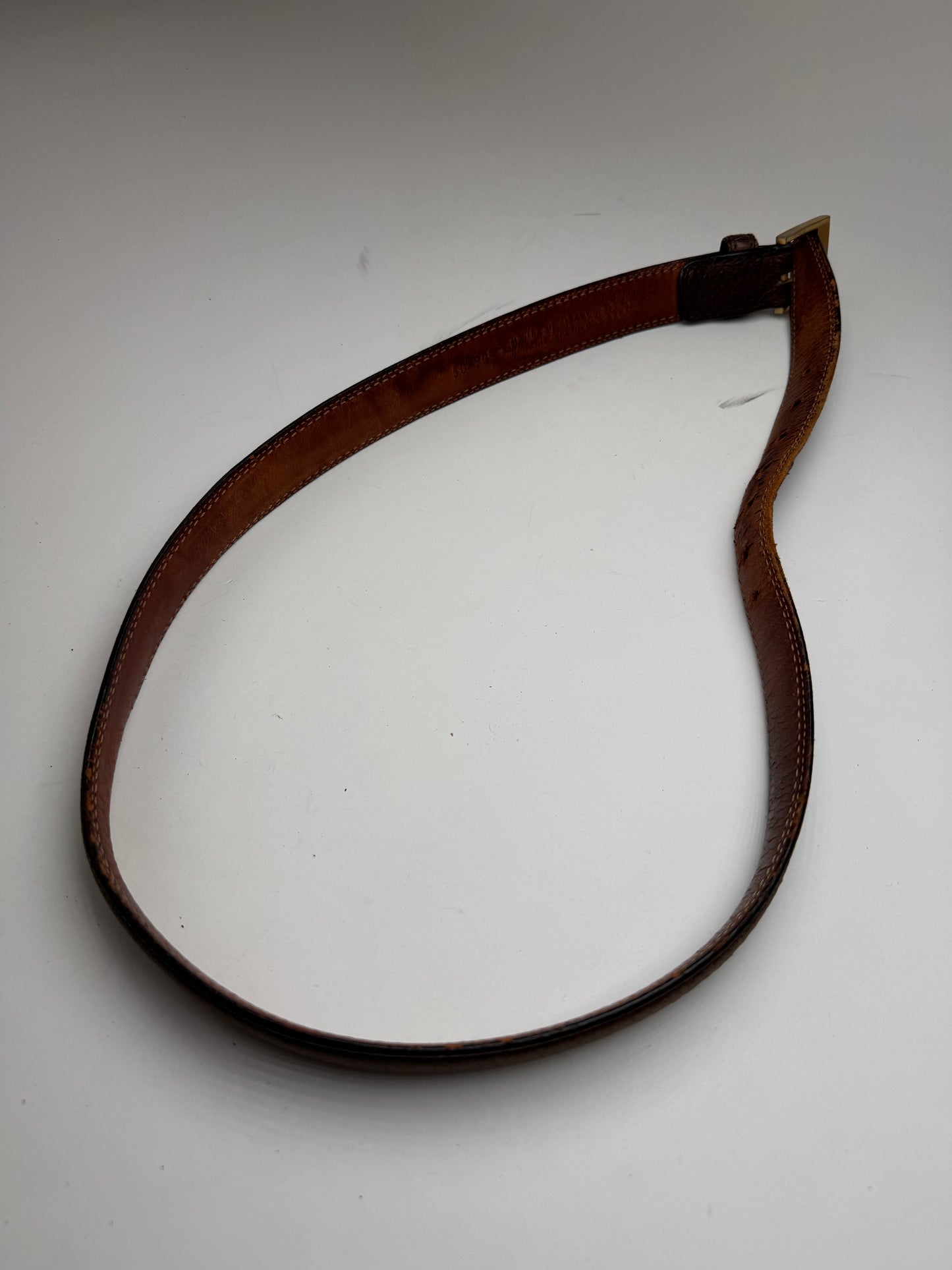 Vintage Loewe Madrid Leather belt brown